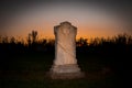 Old cemetery sunset errie glow