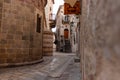 Medieval Corner in old center of Kotor, Montenegro