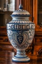 An old ceramic pharmacy jar Royalty Free Stock Photo