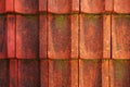 Old ceramic roof tile pattern Royalty Free Stock Photo