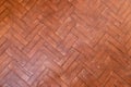 Old ceramic tile geometric shapes parquet on floor