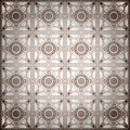 Old ceramic tiles patterns handicraft from thailand In the park Royalty Free Stock Photo