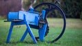 Old chaff cutter in the garden Royalty Free Stock Photo