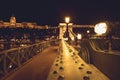 Old Chain Bridge in Budapest Royalty Free Stock Photo