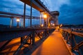 Chain Bridge, Budapest. Night city view Royalty Free Stock Photo