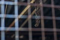 An old chain holding in a factory abandoned