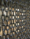 Old chain wall in garden