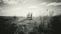 The Empty Chair: A Surrealistic Black And White Landscape Photo