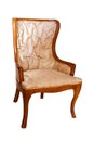 Old chair style louis XIV or Louis XV isolated on wuite background Royalty Free Stock Photo