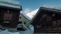 old chalets in alpe devero during winter Royalty Free Stock Photo