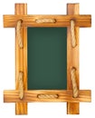 Old chalk board with wood frame Royalty Free Stock Photo