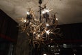 Old chandelier made of reindeer antler