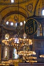 Old chandeliers in Hagia Sophia