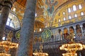 Old chandeliers in Hagia Sophia basilica, Istanbul, Turkey Royalty Free Stock Photo