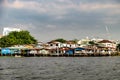 Old Chao Phraya River Thai traditional houses Royalty Free Stock Photo