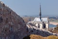 Old chapel and a river Royalty Free Stock Photo