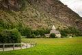 Old chapel St. Caesarius in Flutsch on a cloudy day in summer Royalty Free Stock Photo