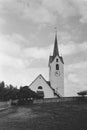 An old chapel in the village of Versam in the Swiss Alps with analogue photography - 2