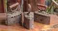 Old charcoal irons