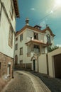 Old charming mansion in deserted alley