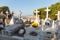 Old Chateau Cemetery in Nice on Castle Hill Royalty Free Stock Photo