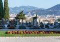 Old Chateau Cemetery in Nice on Castle Hill Royalty Free Stock Photo