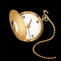 Old chatelaine watch Royalty Free Stock Photo