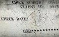 Old check Royalty Free Stock Photo