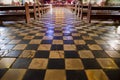 Old Checkered Floor - Baclayon Church - Philippines Royalty Free Stock Photo