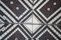 Old checkered floor. Decorative ornamental checkered marble floor Royalty Free Stock Photo