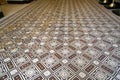 Old checkered floor. Decorative ornamental checkered marble floor Royalty Free Stock Photo