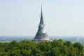 Old chedi Phra That Chom Phet on the top of the palace hill Phetchaburi. Thailand