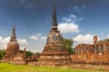 Old Chedi at the ruins Wat Phra Si Sanphet Temple, Thailand, Ayutthaya Royalty Free Stock Photo