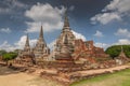 Old Chedi at the ruins Wat Phra Si Sanphet Temple, Thailand, Ayutthaya Royalty Free Stock Photo