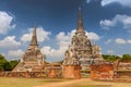 Old Chedi at the ruins Wat Phra Si Sanphet Temple, Thailand, Ayutthaya Royalty Free Stock Photo