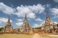 Old Chedi at the ruins Wat Phra Si Sanphet Temple, Thailand, Ayutthaya Royalty Free Stock Photo