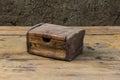 Old chest on wooden table still life Royalty Free Stock Photo
