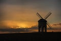 The old Chesterton Windmill at dusk sunset Royalty Free Stock Photo