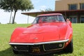 Old Chevrolet-Corvette Car at the car show Royalty Free Stock Photo