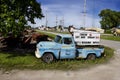 Illinois, United States - circa June 2016 - Old Chevy pickup truck at Cruzin 66 gift shop on route 66