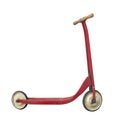 Old child push scooter isolated. Royalty Free Stock Photo