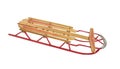 Old child snow sled isolated. Royalty Free Stock Photo