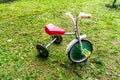 old childrens tricycle bike. Retro three-wheeled bicycle of the 80s