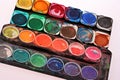 Old childrens paint set Royalty Free Stock Photo
