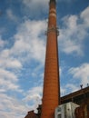 Old chimney and the new precipitator Royalty Free Stock Photo