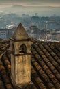 Old chimney on tiled rooftop,Granada,Andalucia,Spain Royalty Free Stock Photo