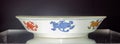 Old China Ming Dynasty Jiajing Ceramic Antique Porcelain Dish Doucai Lingzhi Fungus Colorful Design Porcelana Floral Delft Azul