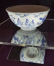 Old China Ming Dynasty Wanli Ceramic Antique Porcelain Blue-and-white Bowl Human Figures Porcelana Delft Azul Tigela