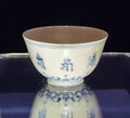 Old China Ming Dynasty Zhengtong Tianshun Ceramic Antique Porcelain Blue-and-white Cup Sanskrit Script Chenghua Azul Crafts