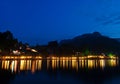 Old china town river potamic evening glow